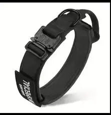 Heavy Duty Tactical Dog Collars with Handle Military Collar with Patch Outdoor Training and Walking for Medium and Large Dogs