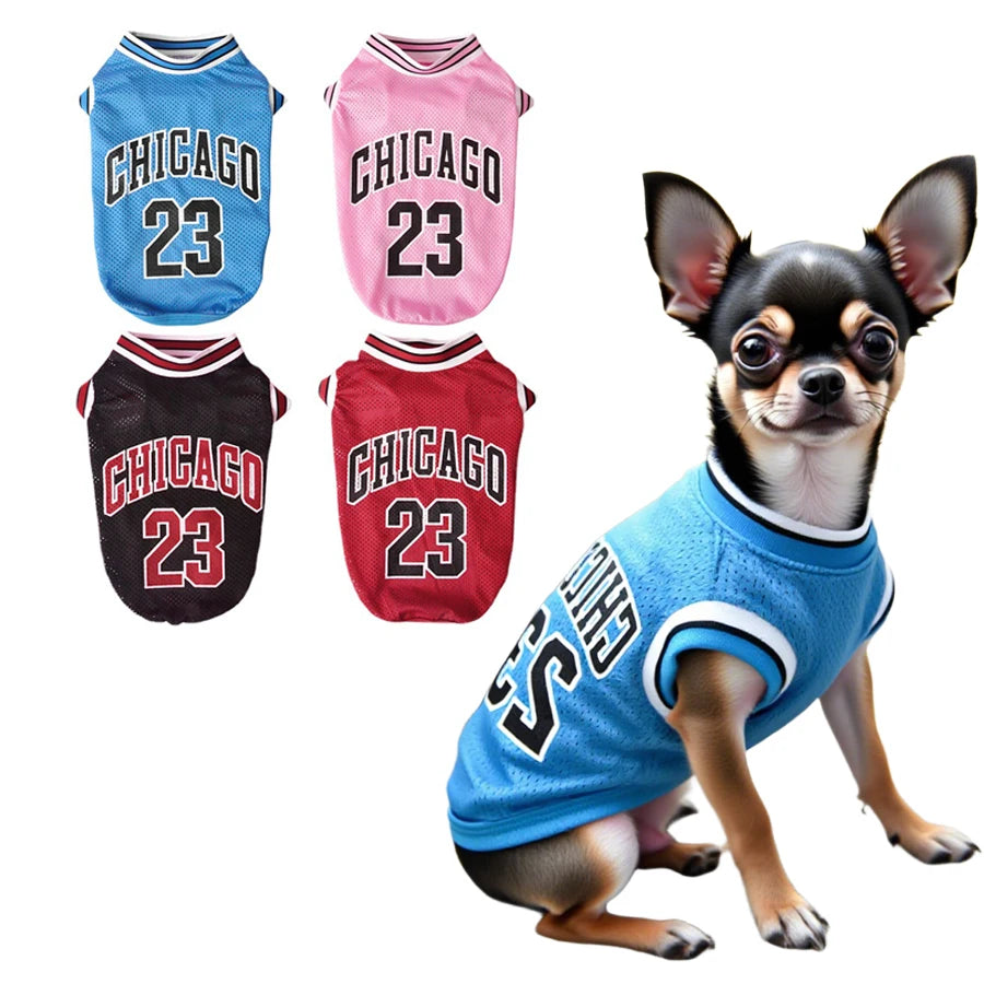 Dog Basketball Jersey Clothes Boy Girl Dog Pet Vest Clothes Puppy Shirt Apparel Cute Outfit Summer T-shirt for All Breeds XS-5XL