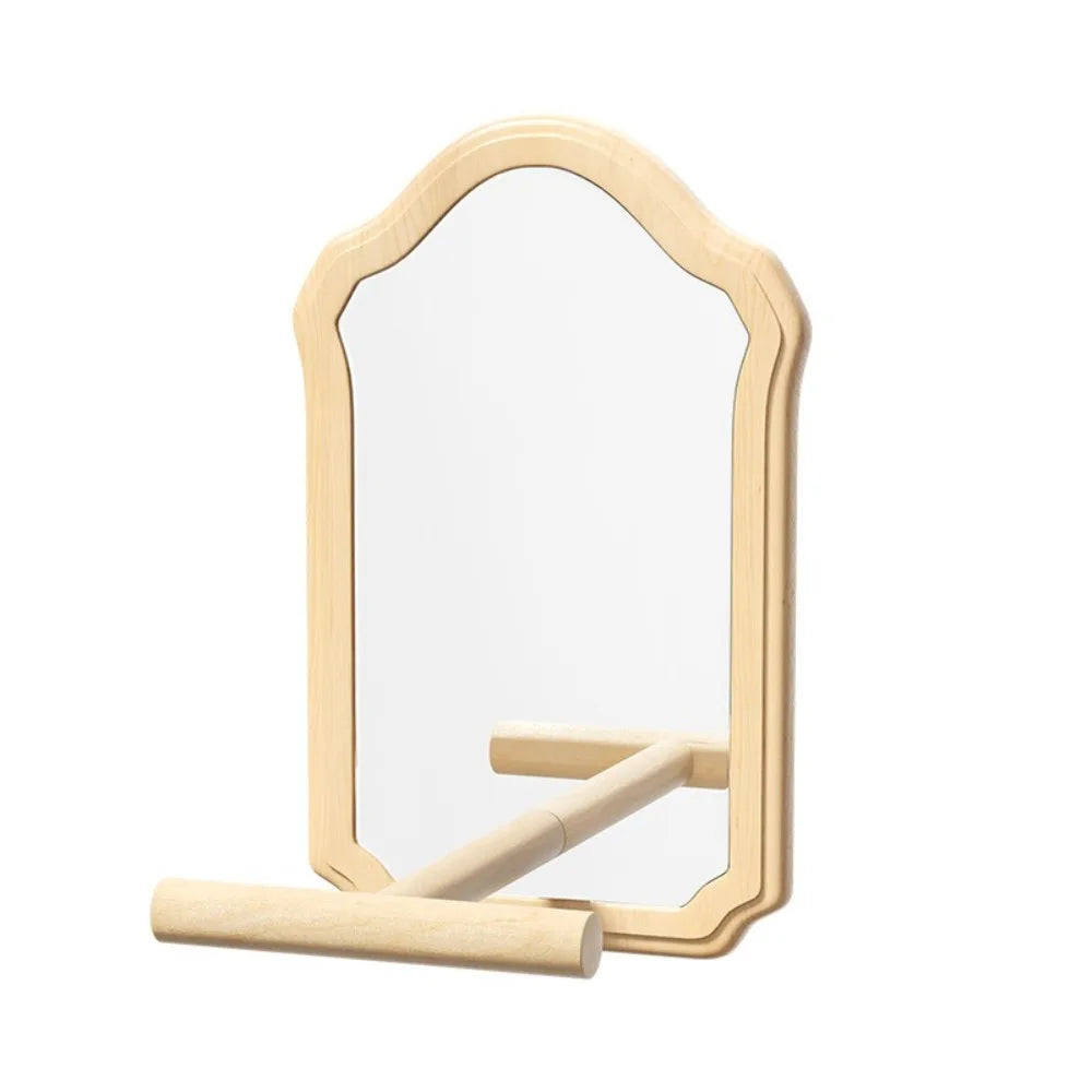 Wear-Resisting Bird Mirror Perch Bite-Resistance Durable Parrot Mirror Toy Detachable Interactive Bird Toy Bird Perching