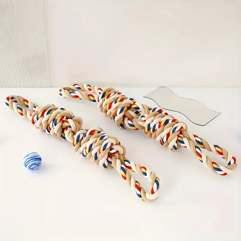 45cm Durable Teeth-Cleaning Rope Toy for Dogs - Pet Interactive Chewing and Play Toys Tug Dog Toy for Puppy Training