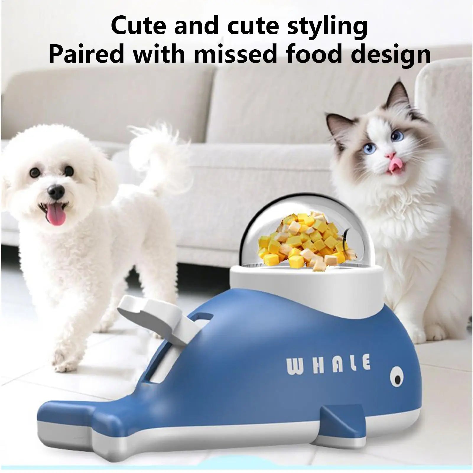 NEW Slow Feeder Dog Toy, Whale Puzzle Treat Dispenser For Mental Enrichment, Healthy Feeding & Indoor Exercise For All Dogs