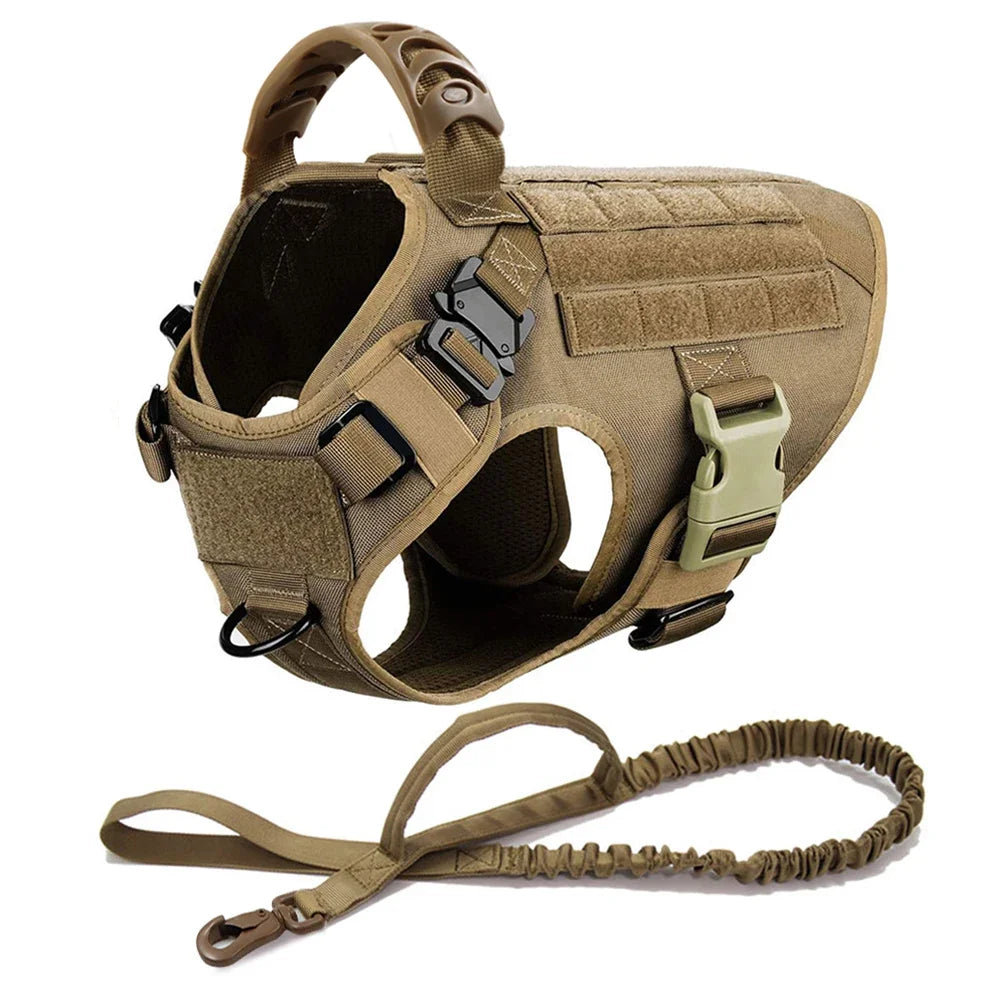 Large Dog Harness Collar Leash Bags Pet German Shepherd Training Walking Vest Dog Harnesses For Medium Large Dogs Accessories