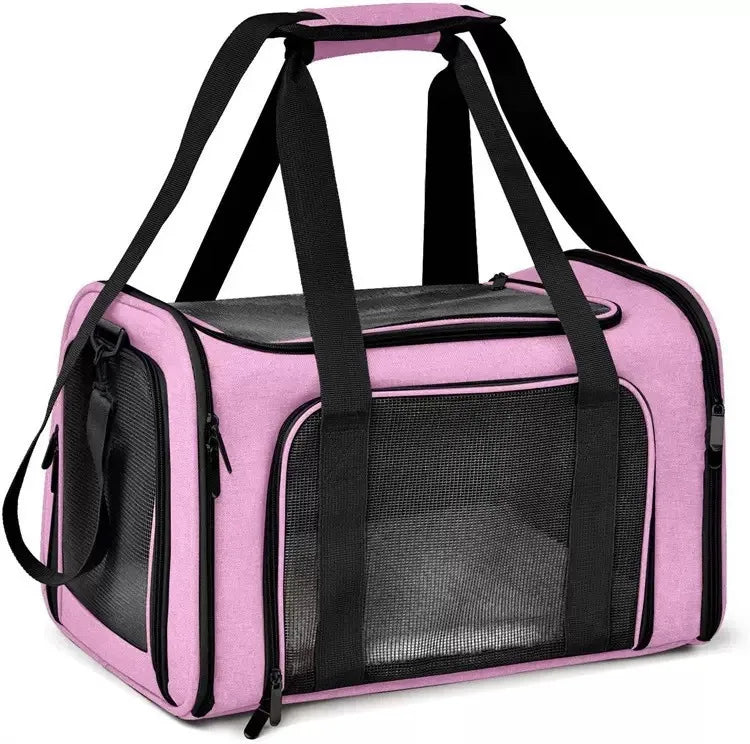 Portable Dog Cat Carrier Bag Soft Side Backpack Pet Carriers Dog Travel Bags Airline Approved Transport  Outgoing Pets Handbag