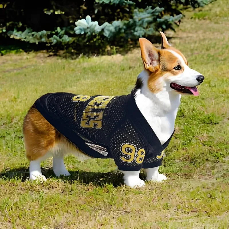 Mesh Breathable Dog Clothes Schnauzer Teddy Sport Large Dog Jersey Basketball Clothing Puppy T-Shirts Summer Pet Cat Shirts