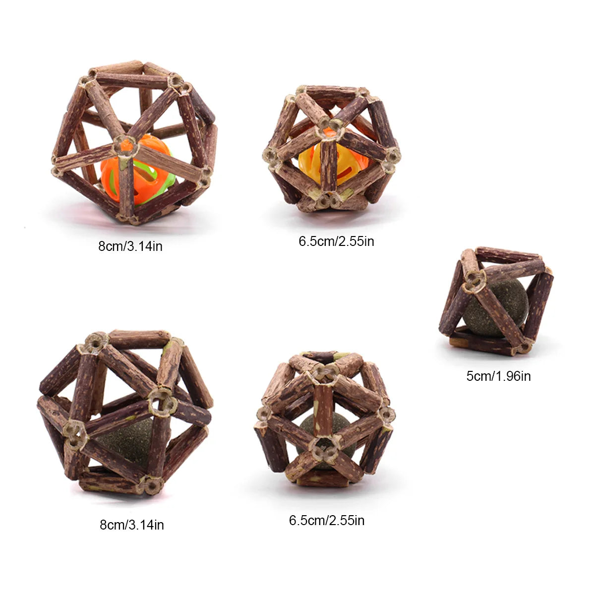 Cat Toy Self-Play Mint Ball Silver Vine Bell Molar Pet Supplies for Cats Wholesale