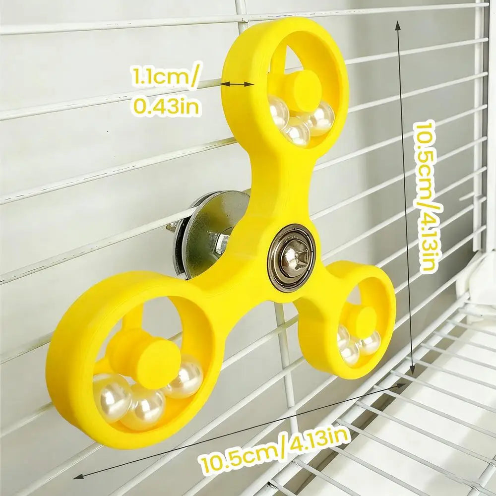 Parrot Toys Bite-Resistant Bird Enrichment Activity Parrot Toys Spinner Wheel for Chewing Entertainment Boredom Relief