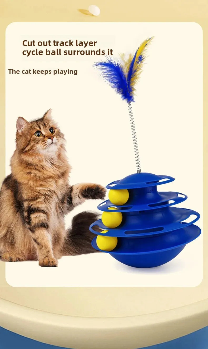 Cat Teaser Wand Interactive Toy with Bell and Feather for Healthy Play and Bonding