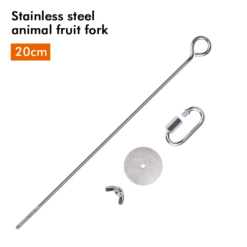 1/2pcs Parrot Stainless Steel Fruit Fork Toy Bird Cage Supplies Fruit Bird Feeder Pet Parrot Accessories Pet Bird Supplies