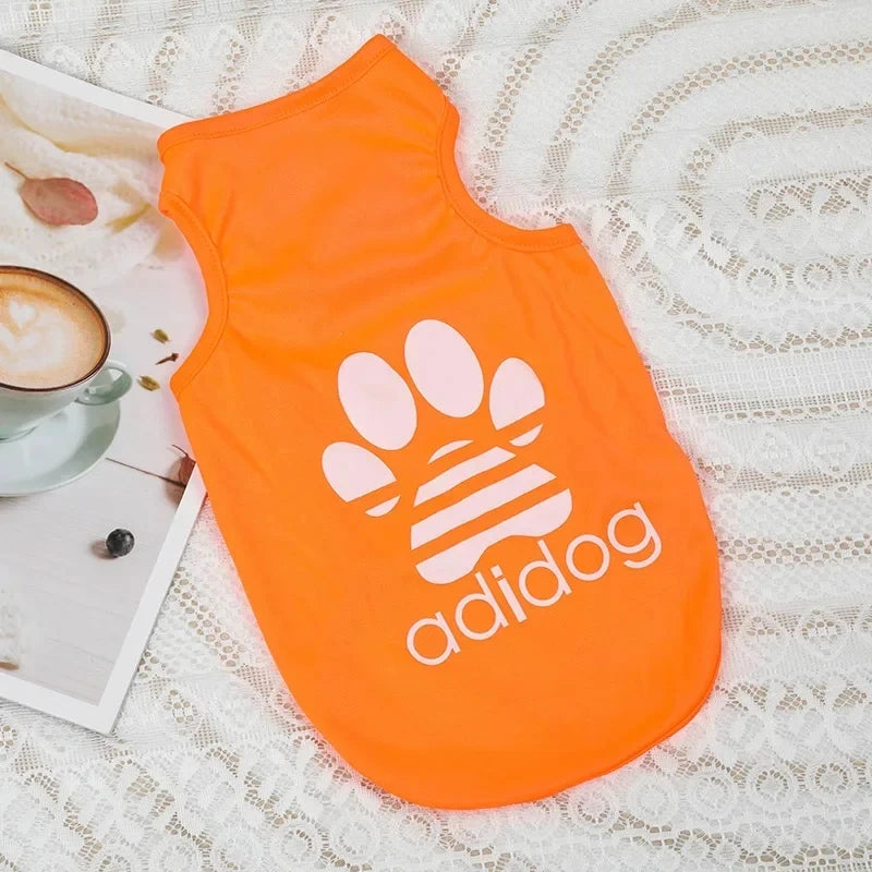 1PC Summer Pet Clothing Soft Polyester Teddy Dog Thin Tank Top Breathable and Cool Dog Cat Clothing Small Puppy Dogs Vests