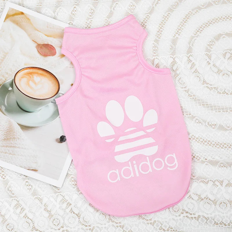 1PC Summer Pet Clothing Soft Polyester Teddy Dog Thin Tank Top Breathable and Cool Dog Cat Clothing Small Puppy Dogs Vests