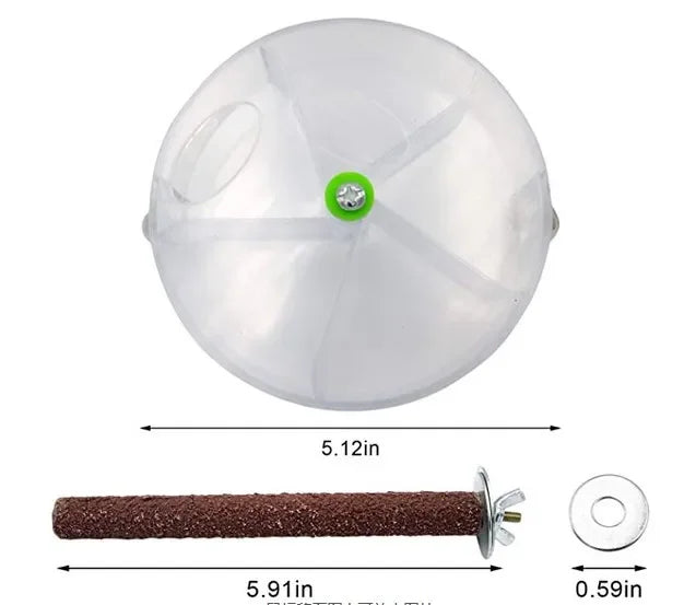 Compartment Food Container Parrot Chewing Toy Bird Toy Wheel Cake Foraging Device Interactive Food Retrieval Toy Foraging Ball