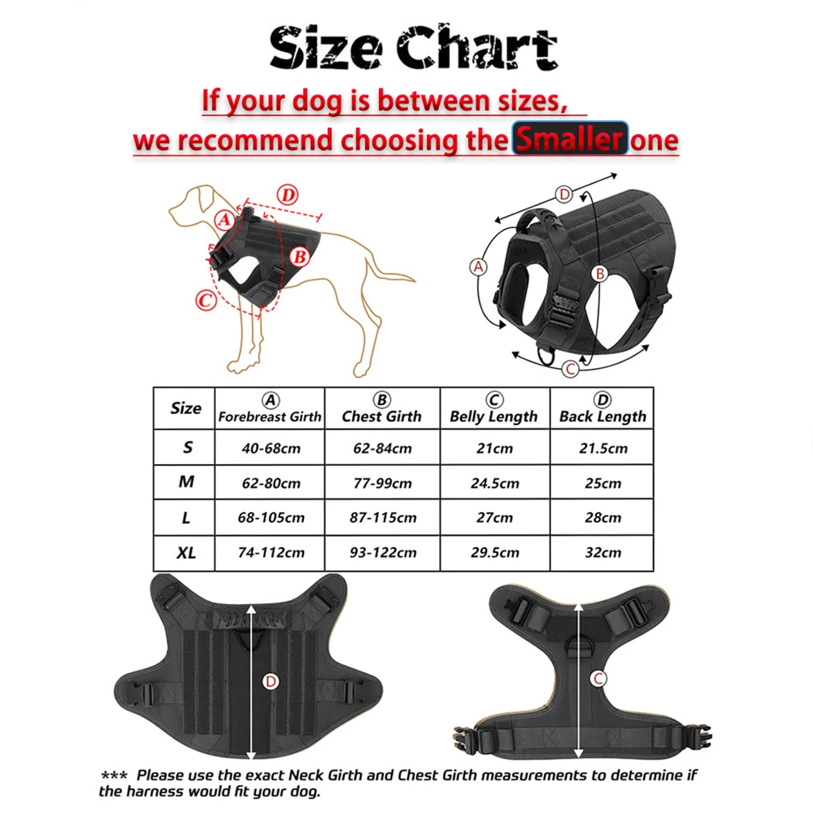 Large Dog Harness Collar Leash Bags Pet German Shepherd Training Walking Vest Dog Harnesses For Medium Large Dogs Accessories