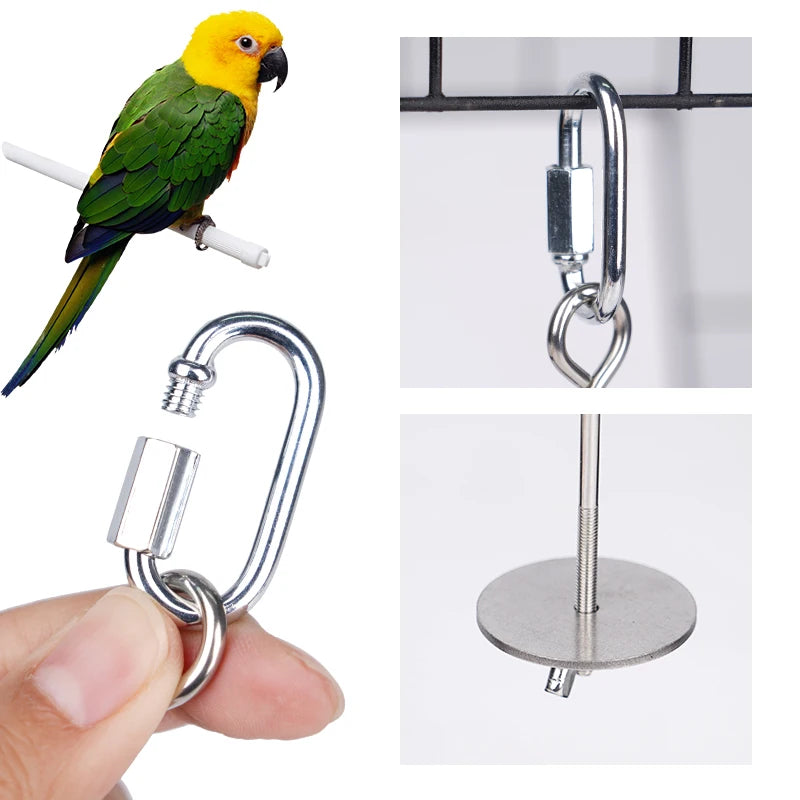 1/2pcs Parrot Stainless Steel Fruit Fork Toy Bird Cage Supplies Fruit Bird Feeder Pet Parrot Accessories Pet Bird Supplies