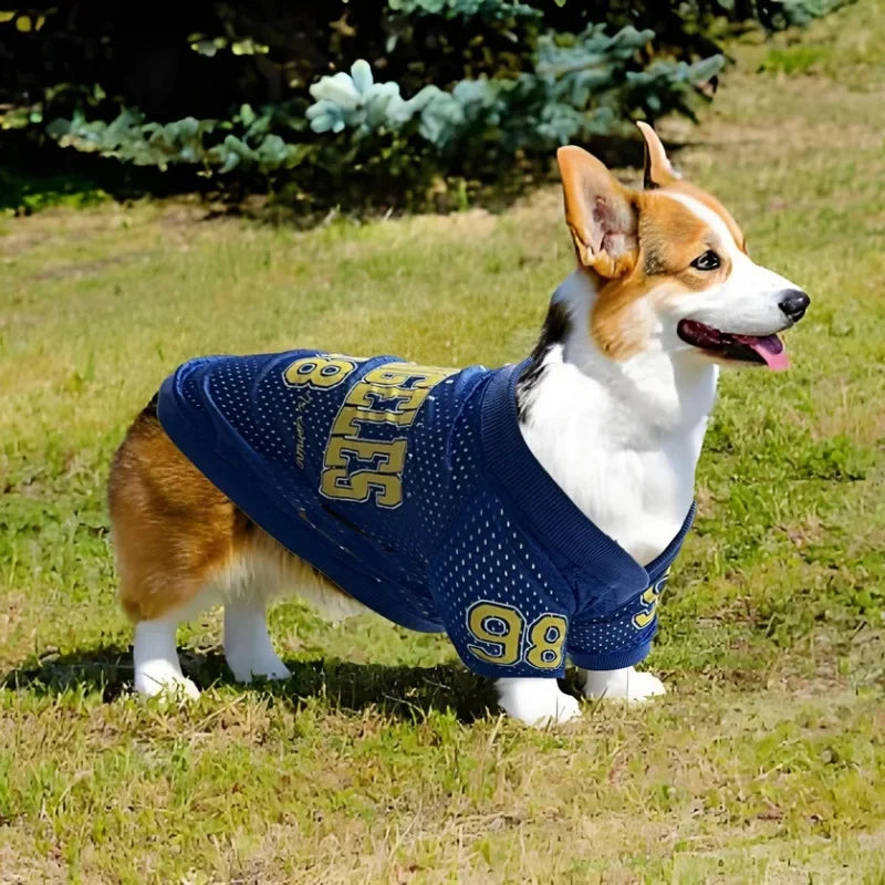 Mesh Breathable Dog Clothes Schnauzer Teddy Sport Large Dog Jersey Basketball Clothing Puppy T-Shirts Summer Pet Cat Shirts