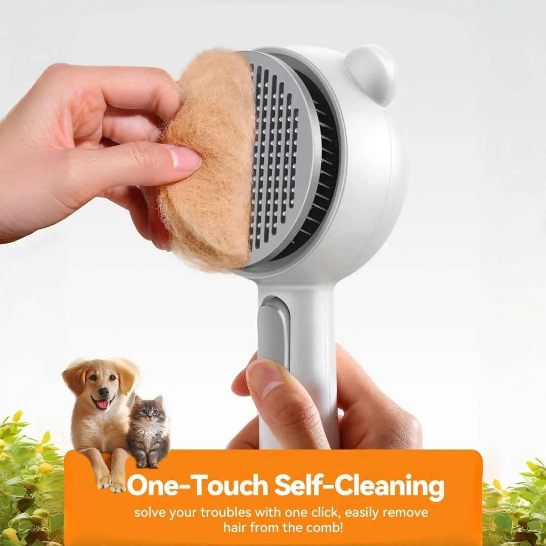 Steam Cat Brush Pro Waterproof Rechargeable Self-Cleaning Pet Grooming Hair Care Tools with Spray, Floaters Hair Removal for Dog