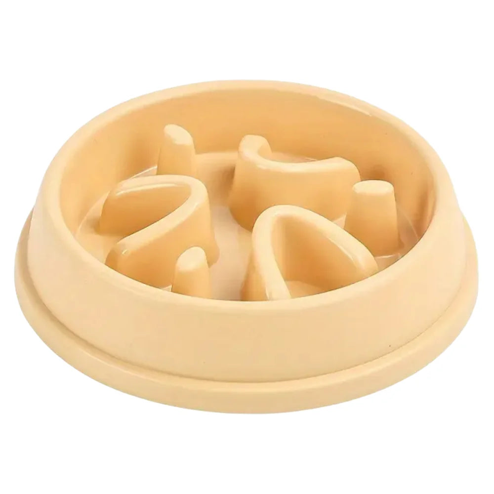 Anti-Choke Slow Feeder Pet Bowl for Dogs & Cats - Safe Eating, Durable Plastic, Essential Daily Accessory