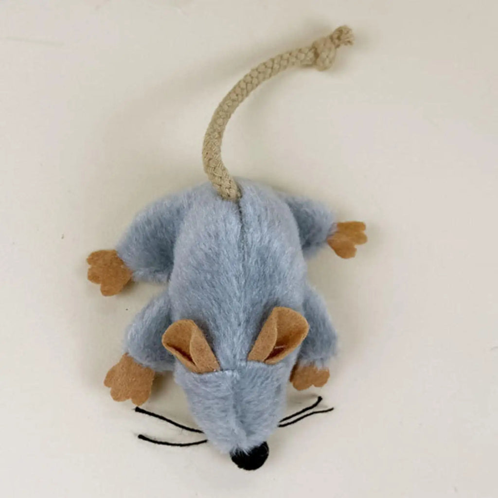 Plush Cat Toy Mouse Realistic Moving Tail with Sound Interactive Kitten Toys for Indoor Cats Hunting Game Play Pet Supplies