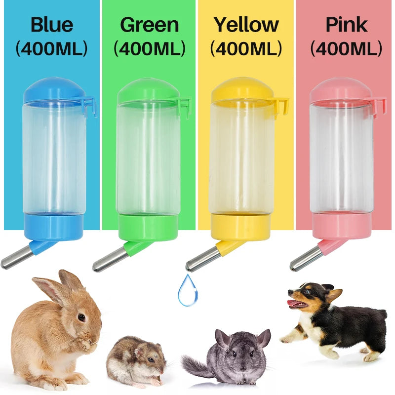 400ml Pet Hamster Drinker Water Bottle Rabbit Hamster Automatic Feeding Device for Small Animals Supplies Pet Drinking Bottles