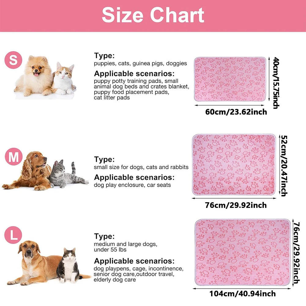 Ultra-Soft Paw Print Dog Blanket | Cozy & Washable Pet Pad
