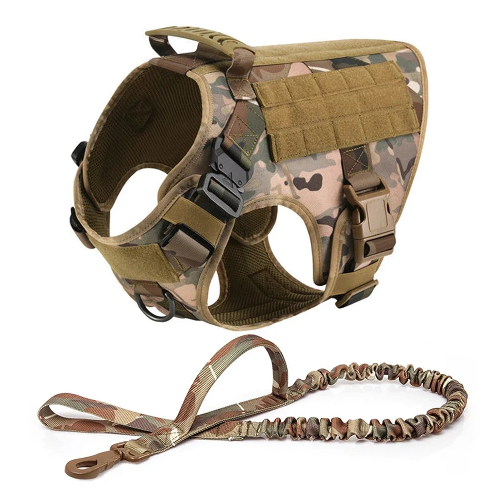 Large Dog Harness Collar Leash Bags Pet German Shepherd Training Walking Vest Dog Harnesses For Medium Large Dogs Accessories