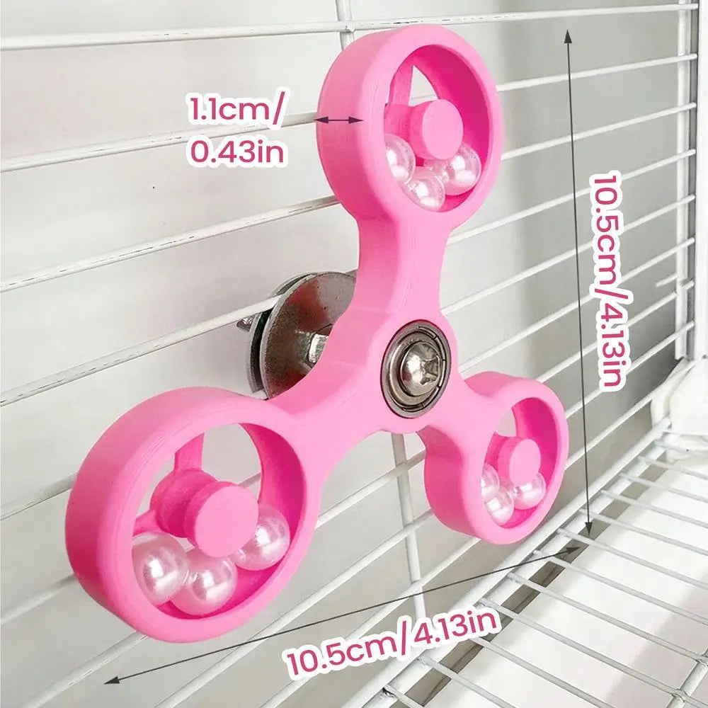 Parrot Toys Bite-Resistant Bird Enrichment Activity Parrot Toys Spinner Wheel for Chewing Entertainment Boredom Relief