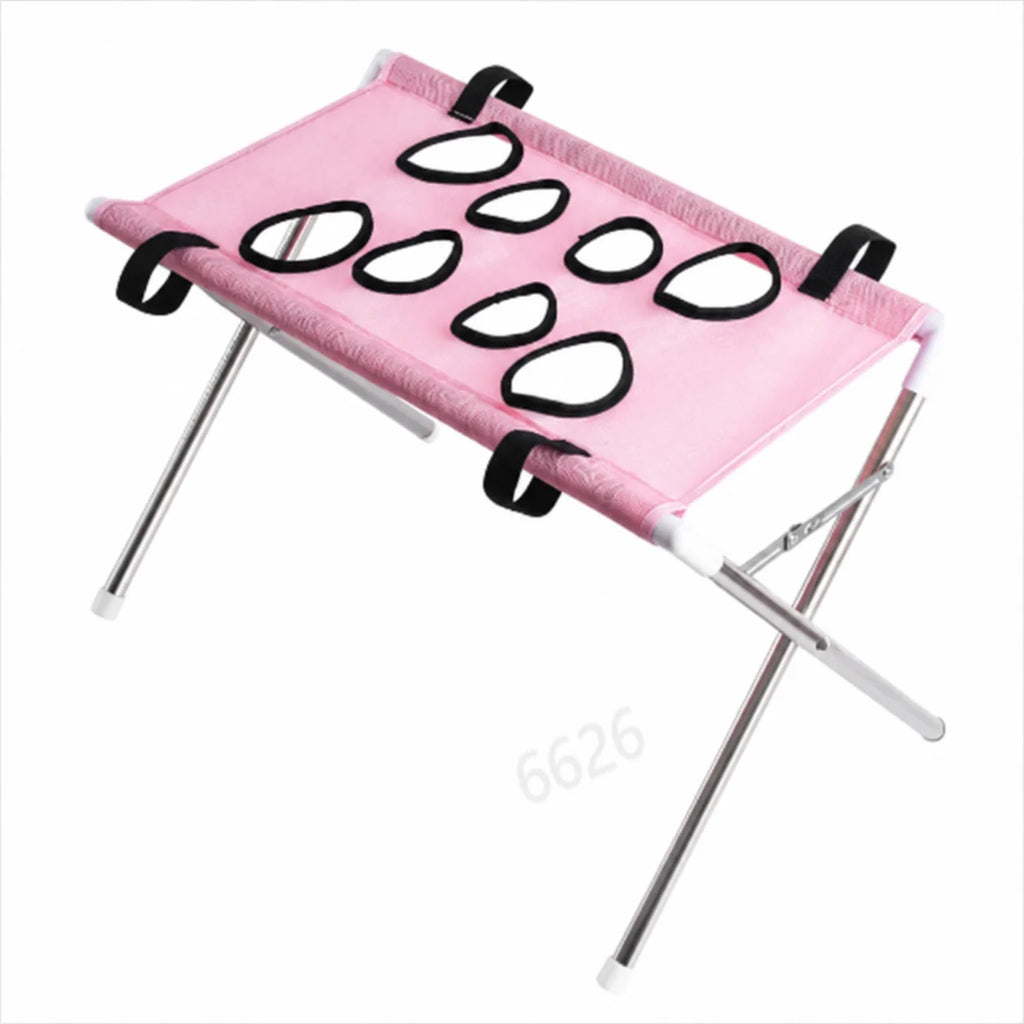 Pet Bathing Hammock Stand Foldable Dog Cat Grooming Drying Table Breathable Mesh Bath Helper for Small Pets