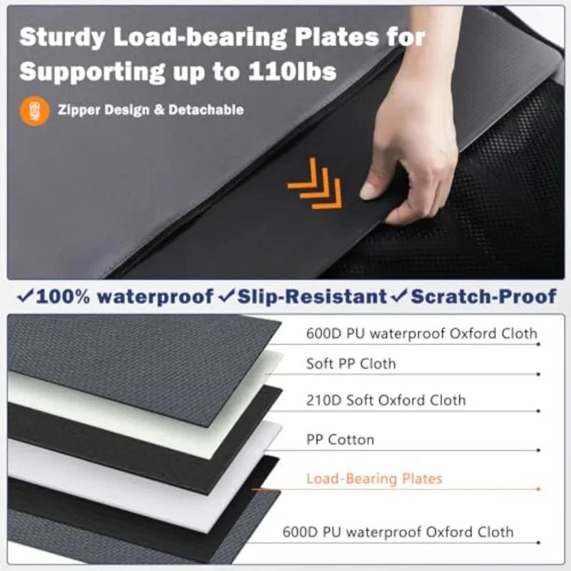 Waterproof Dog Car Seat Hammock for Medium Large Dogs Back Seat Extender Pet Carseat Universal Fit with Non-Slip Suction Cups
