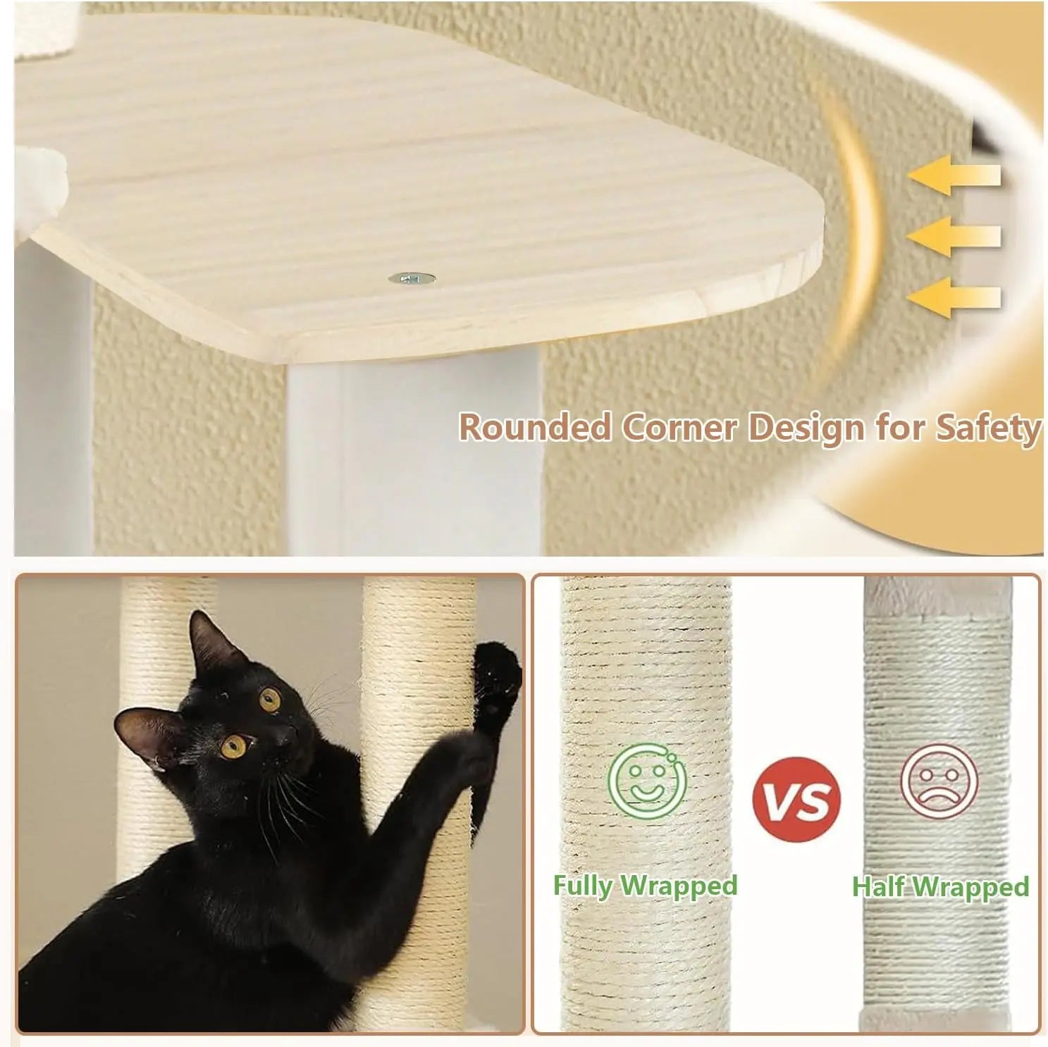 Multi-level cat climbing frames, indoor cat towers, cat beds, scratching posts, and ladders—sturdy and durable cat furniture