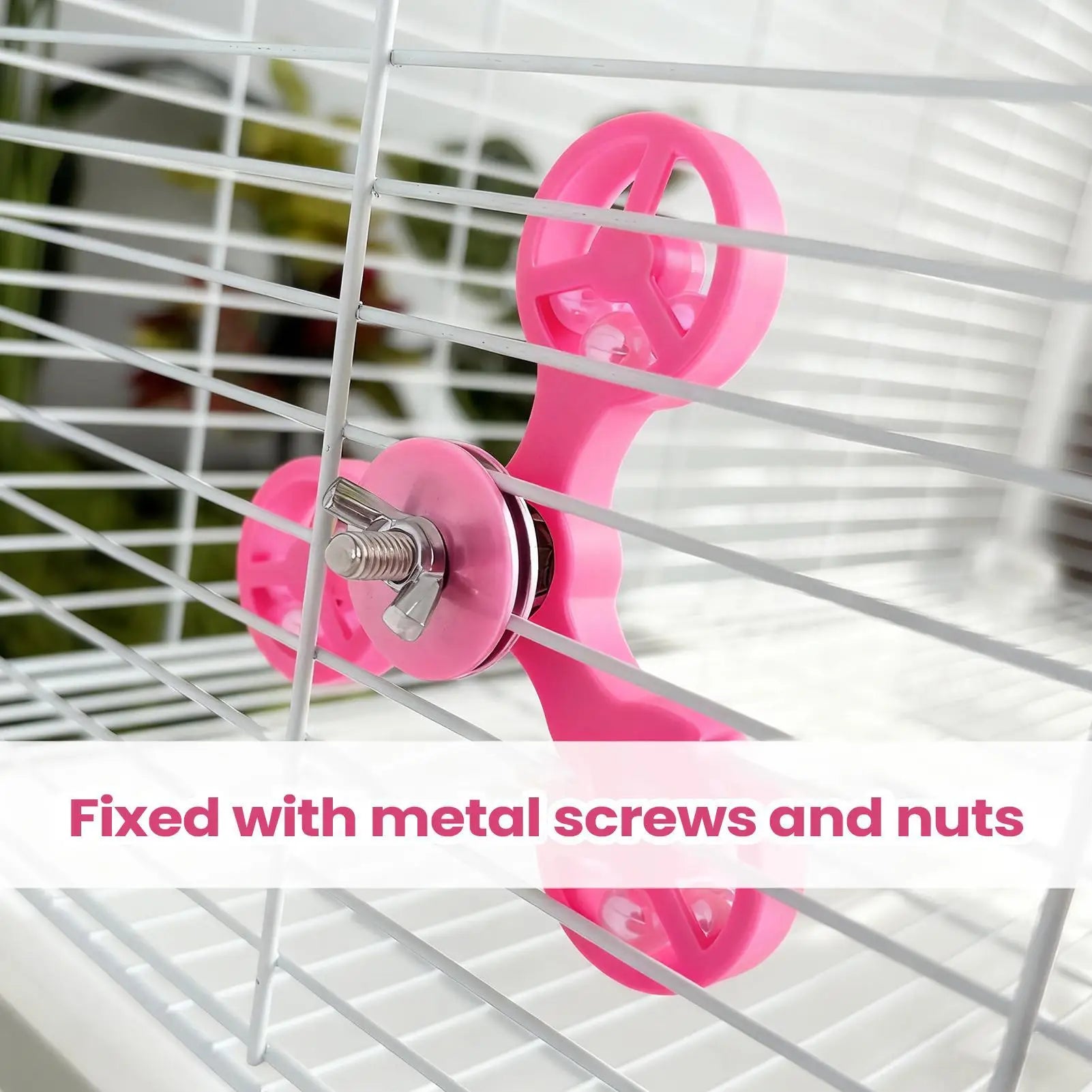 Parrot Toys Bite-Resistant Bird Enrichment Activity Parrot Toys Spinner Wheel for Chewing Entertainment Boredom Relief