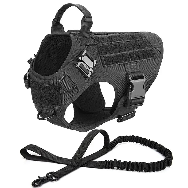 Large Dog Collar Dog Harness And Leash Set Pet Vest Tactical German Shepherd Harnesses For Small Dogs