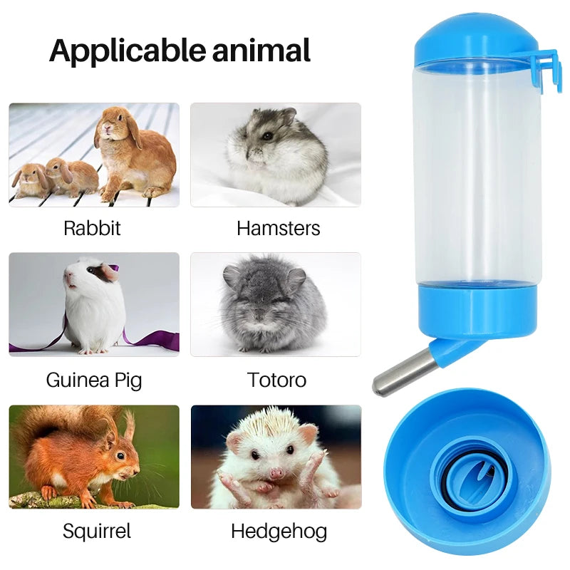 400ml Pet Hamster Drinker Water Bottle Rabbit Hamster Automatic Feeding Device for Small Animals Supplies Pet Drinking Bottles