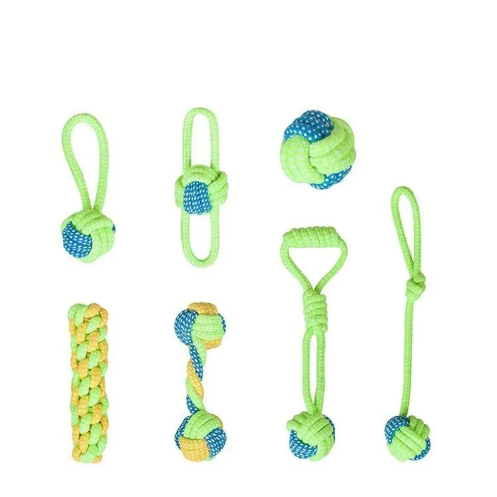 Dog Toy Rope Ball Toy for Dogs Training Toy for Dogs Teeth Cleaning Tug Toy Interactive Knot Rope Resistant To Biting Molars