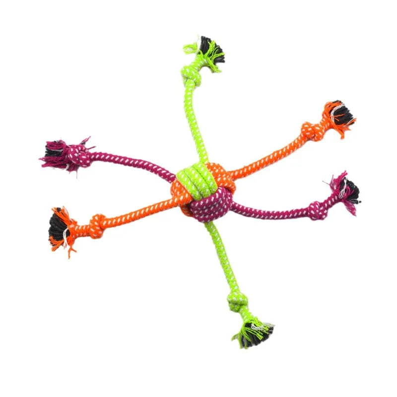 Durable Dog Rope Toy Teeth Cleaning Pet Interactive Chewing Dog Toy Outdoor Training Puppy  Bone Knot Rope Pet Products